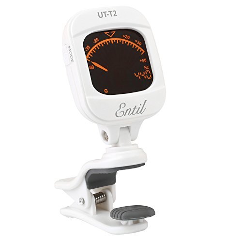 Guitar Tuner Full Color Display Electronic Digital & Chromatic Clip On Tuner for Guitar, Bass and Violin Lovers(Guitar tunner-White)