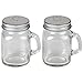 Lily’s Home Country Kitchen Retro Glass Mason Jar Salt And Pepper Shaker Set With Handles