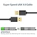 AWINNER® Gold Plated Super Speed USB 3.0 A Male to A Male Cable-Free Lifetime Replacement Warranty (0.5M-2Pack(Flat+Round))