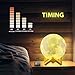 ANTOOR Moon Lamp 3D Printing 16 Colors LED with Stand & Touch Control & Remote Control and USB Rechangerable for Kids Gifts(Diameter 5.9 inch)