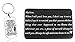 Laser Marking Stainless Steel Wallet Love Note Insert, Wallet Card Insert and Dog Tag Key Ring to My husband (set of 2)