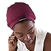 Grace Eleyae [Slap] Satin-Lined Sleep Cap, Womens Tam Hat Beanie, Medium, Wine Red