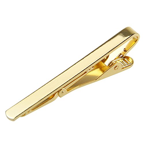 Gilroy Men's Metal Simple Necktie Tie Bar Clasp Clip Pin - Gold - Thumbnail 3