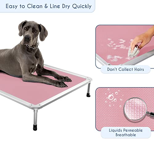 Veehoo Chew Proof Elevated Dog Bed Cooling Raised Pet Cot Silver