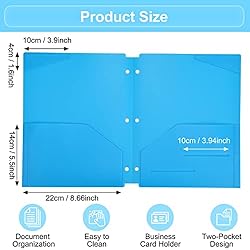 EOOUT 10 Pack Binder Folders 2 Pocket File Folders