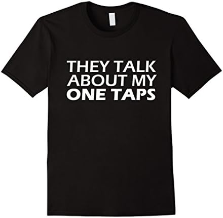 Men's They Talk About My One Taps - Scream FPS T-Shirt Medium Black