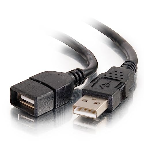 C2G Cabo de extensĂŁo USB longo, cabo USB, cabo USB A para A, preto, 2 metros, cabos para Go 52107