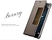Huawei Ascend P9 Plus Case, Premium Leather Cover with View Window Protective Smartphone Flip Cover Folio Case (Ultra Thin Slim)(Perfect Fit) (P9 plus Brown)