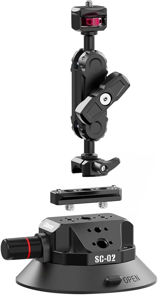 ULANZI SC-02 4.5-inch Suction Cup Ball Head Mount for Action Camera Digital
