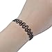 Jane Stone Choker Black Stretch Gothic Jewelry Set Tattoo Henna Necklace Bracelet Ring Set (Fn1450-set)