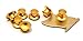 Lot Of 10 Locking Pin Backs No Tools Needed Gold Low Profile Military USA NEW