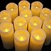 Eldnacele Flameless Candles Flickering Real Wax LED Battery Operated Candles Set of 12(D2.2 X H5) Pillar Candles Ivory Warm Light with Remote Control and Timer for Home and Wedding Decoration