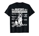 Mens The Anatomy Of A German Shepherd Shirt XL Black