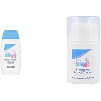 Sebamed Extra Soft Baby Wash (50ml) & Baby Protective Facial Cream (50ml) Combo