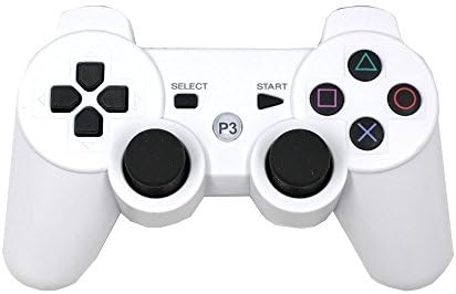 HAISAMY Wireless Bluetooth Gaming Controller for PS3 - Double Vibration Remote Gamepad Consoles Joypad Dualshock Joystick (White)