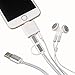 Boweike 2 in 1 Lightning to 3.5mm Earphone Jack Audio Charger Adapter for iPhone 7 / 7 Plus