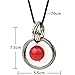 Nataliya Crystal Red Bead Circle Pendant Statement Necklace