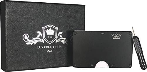 Minimalist Wallet Aluminum Men Front Pocket Wallet Credit Card Holder RFID Blocking Money Clip Wallet Slim Wallet for Men