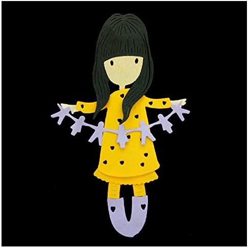 Kaiboo Metal Cutting Dies Embossing Stencil Template for DIY Scrapbook Album Paper Card Craft Decoration Gift(Girl)