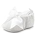 OOSAKU Baby Girl Christening Baptism Flower Lace Shoes Dance Ballerina Sneakers (0-6 Months, White B)