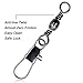 Shaddock Fishing Fishing Barrel Swivel with Safty Snap Connector snap swivels Solid Rings Fishing High Strength Tackle Size 31-95LB