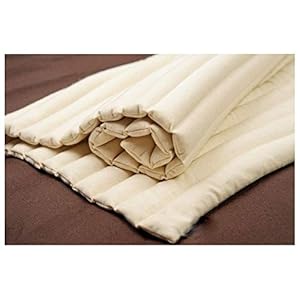 Vegan Organic Medical Mattress Pad Yoga Mat Breathable 70 x 100 cm 100% cotton with charlock/mustard/buckwheat seeds Filled Meditation 100% Natural Ecological