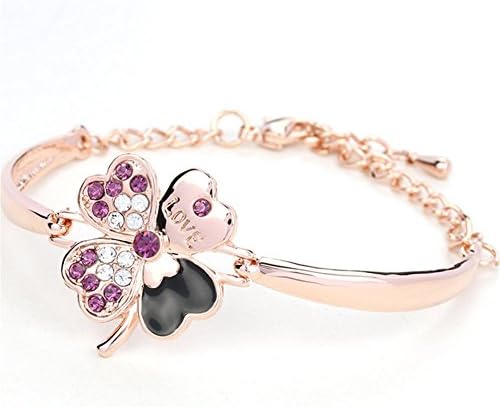 MosierBizne Crystal Clover Bracelet