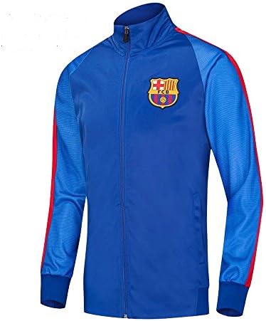 Barcelona Soccer Jacket Tracksuit for Unisex Men, Women Kid Youth 2016/17 Color Red/Royal Blue/Navy/Purple by iTop (MenBlue, Men XLarge)