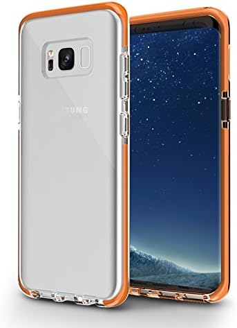 Samsung Galaxy S8 Plus Case, MIATONE Slim Shock Absorption Soft TPU+TPE Bumper Clear Case for Samsung Galaxy S8 Plus - Orange