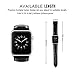 Valkit Compatible Apple Watch Bands 38mm 40mm Genuine Leather Strap Smart Watch Band Bracelet Replacement Wristband with Stainless Steel Adapter Clasp Replacement for Apple iWatch 4 3 2 1, 38MM -Black
