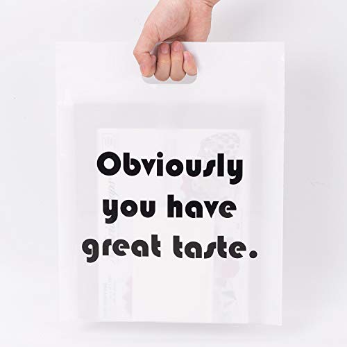 image for RUSPEPA Plastic Merchandise Bags - Retail Shopping Goodie Bag with Han