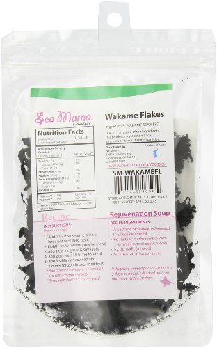 SeaSnax SeaMama Wakame Seaweed 1.4-Ounce Seaweed Flakes Ready to Eat, Great for Soups