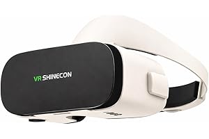 VR SHINECON 3D VR Headset for Smartphone, Flip-Up VR Goggles for 3D Videos, 120° Wide View, Hard Headband for Stable Fit, Gla