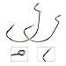 FISHFUNN Premium Fishing Hooks, 50PCS Special Barb Fishhooks with High Carbon Steel, Bait Worm Fish Hook with Plastic Box, for Freshwater/Seawater (5 Sizes:# 2, 1,1/0, 2/0, 3/0)