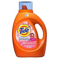 Tide Laundry Detergent Liquid Plus Downy April Fresh Scent, HE Turbo Clean, 92 oz, 59 loads (Packaging May Vary)