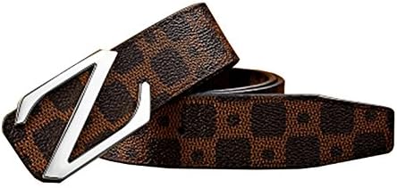HAWARD The Crocodile Grain Leisure Trend Z Letters Smooth Belt Buckle