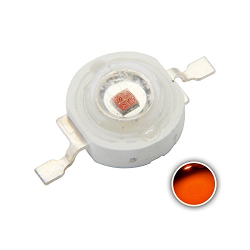 Chanzon 10 pcs High Power Led Chip on Board 3W Orange (400mA-500mA/DC 2V-2.4V/3 Watt) Super Bright Intensity SMD COB Light Emitter Components Diode 3 W Bulb Lamp Beads DIY Lighting