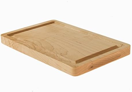 Small Maple Cutting Board with Juice Groove for Chopping (6"x9") Serving and Carving. Reversible with Drip Groove for Food Prep, Meat, Fruit and Vegetables. Chopping Block for your CounterTop.