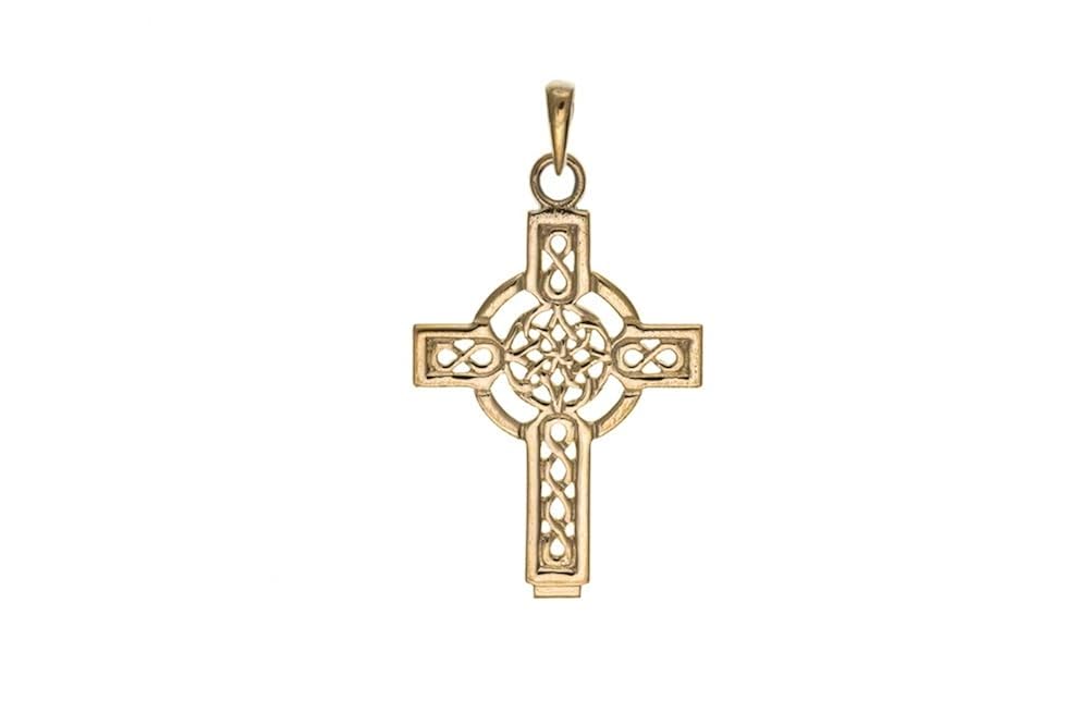 Genuine 9ct Gold Celtic Cross Pendant Charm Amazon.co.uk Jewellery