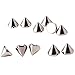100pcs Acrylic Bullet Spike Cone Screwback Studs, Beads, Sew On, Glue On, Stick On, DIY Garments, Bags & Shoes Embellishment Cool Rivets Punk(10mm x 9mm.)