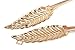 Elinadress Women's Stylish Gold Leaf Buckle Elastic Stretch Waist Chain Belt For Dresses Gold