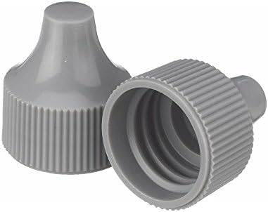 Wheaton 242525 Tip for 20-410 Screw Cap and 30-125mL Dropping Bottles, 20 mm Diameter, Polypropylene, Gray (Pack of 100)