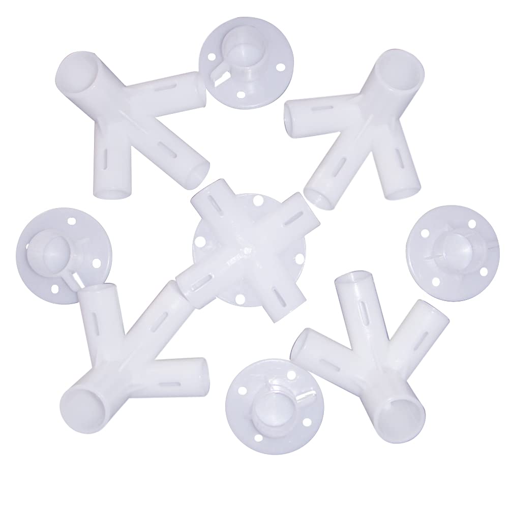 LICHENGTAI Connector Spare Parts For 3x3m Gazebo Awning Tent Feet Corner Center Connector, PVC Fitting Spare Parts Gazebo Awning Tent Feet Gazebo Replacement Parts
