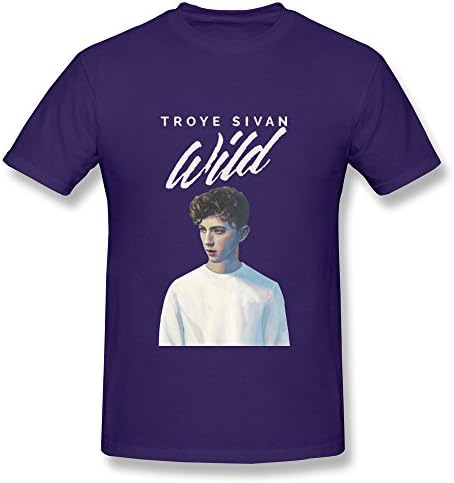 TECC South African Born Australian Actor Troye Sivan Mens Fashion T Shirt Purple XL