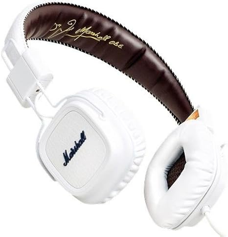 Amazon Marshall Headphones マーシャルヘッドフォン Major メジャー White ホワイト 1年間保証 Marshall Headphones イヤホン ヘッドホン本体