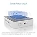 Multi Device Charging Station MSTJRY USB Charging Dock with Switch Cell Phone 5 Port Charging Station for Apple Android Tablets (White, 3 Lightning & 2 Micro USB Cables Included)