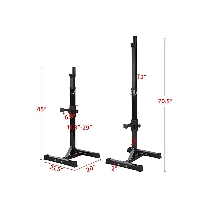 Topeakmart 4570.5in Adjustable Squat Rack Dipping Station Barbell Rack
