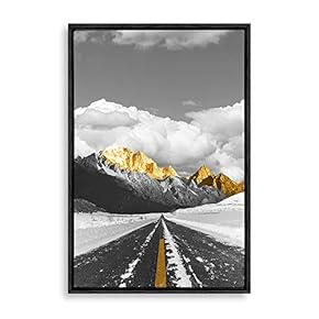 signwin Framed Canvas Wall Art Golden Road Canvas...