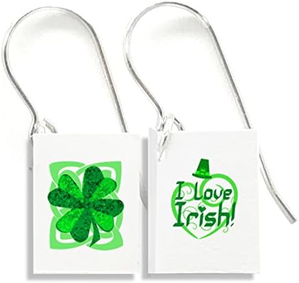 Cardlings Pop-up I Love Irish - Tiny Little Greeting Card Earrings