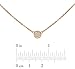 GlitterLounge Tiny CZ Pave Circle Disk Necklace .925 Sterling Silver Rose Gold Tone 16